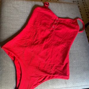NEW TAVIK LILA RIBBED ONE PIECE SWIMSUIT VIKING RED SIZE MEDIUM